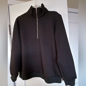 Unisex Black Quilted Top